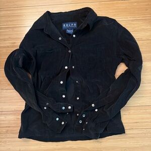 Ralph Lauren black corduroy shirt